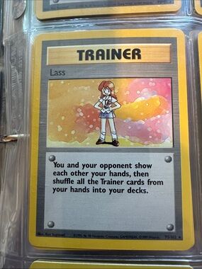 1999 Pokemon Base Set Shadowless Lass #75 MINT